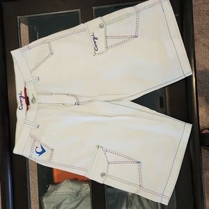 White Denim Coogi Shorts